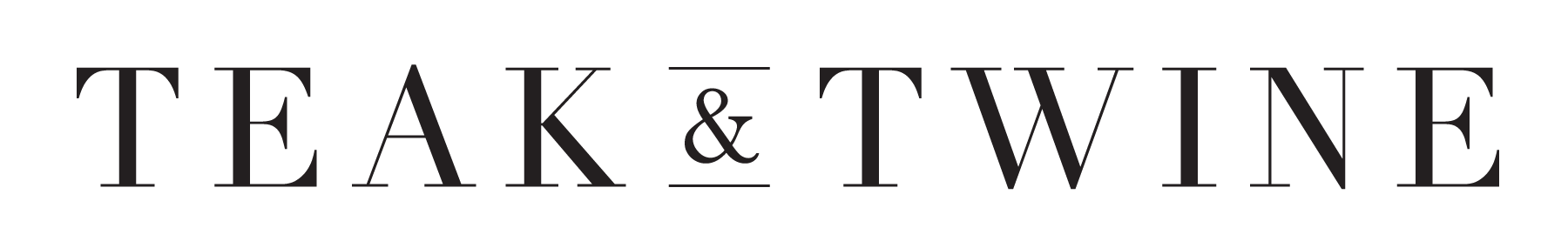 teak and twine logo black